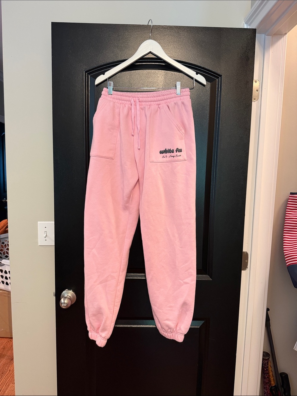 White Fox Boutique Light Pink Drawstring Joggers